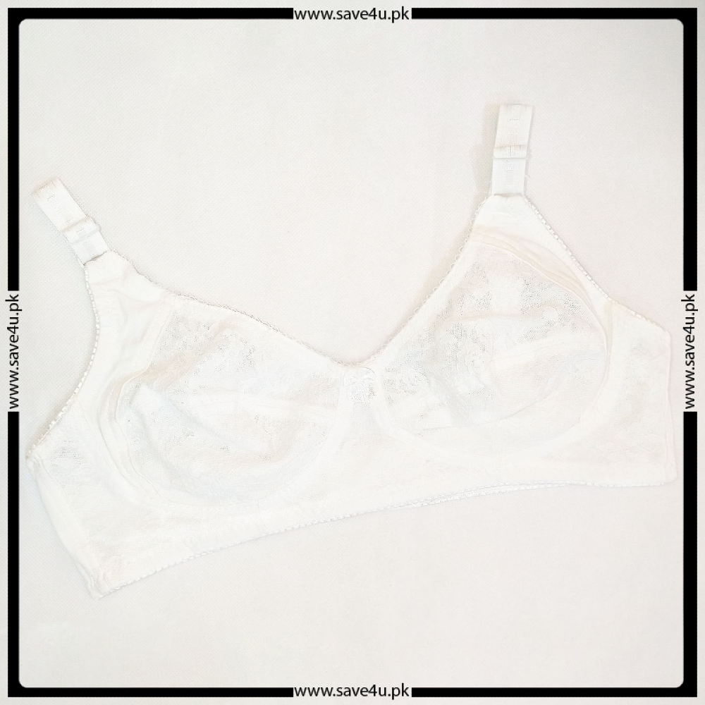 Ladies Floral Lace Design Non-Padded Wireless Bra