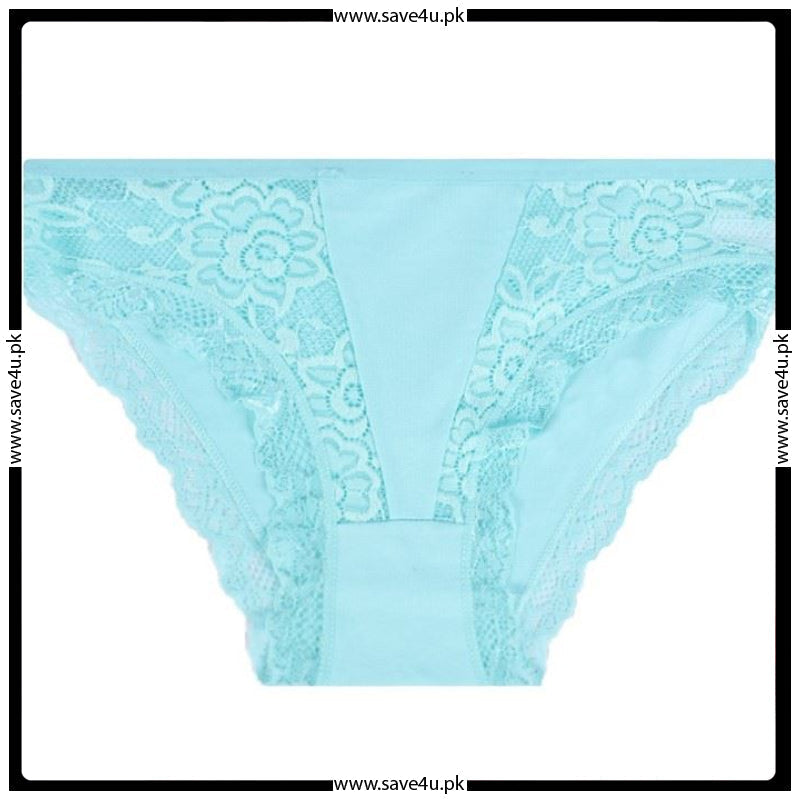 Pack of 2 Lace Trim Floral Lace Panties For Women
