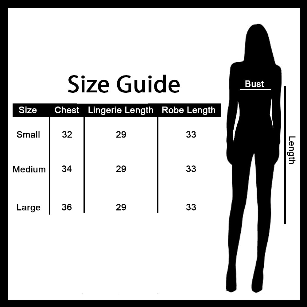 Women's Short Nightwear with Robe & Cami