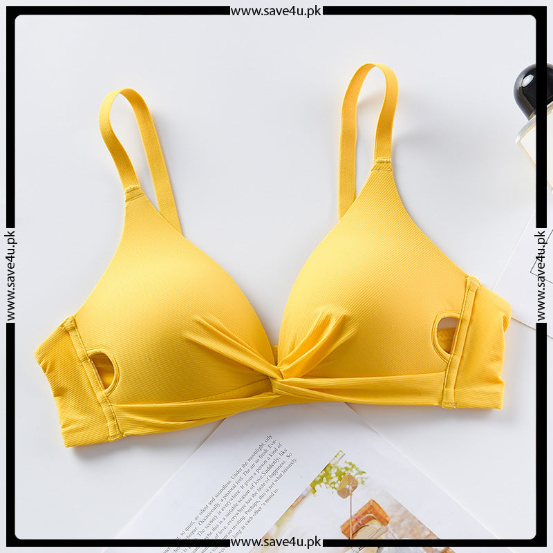 Triangle Cup Thin Padded Wireless Nylon Bra