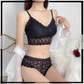 Flora Lace Net Thin Padded Bralette Lingerie Set