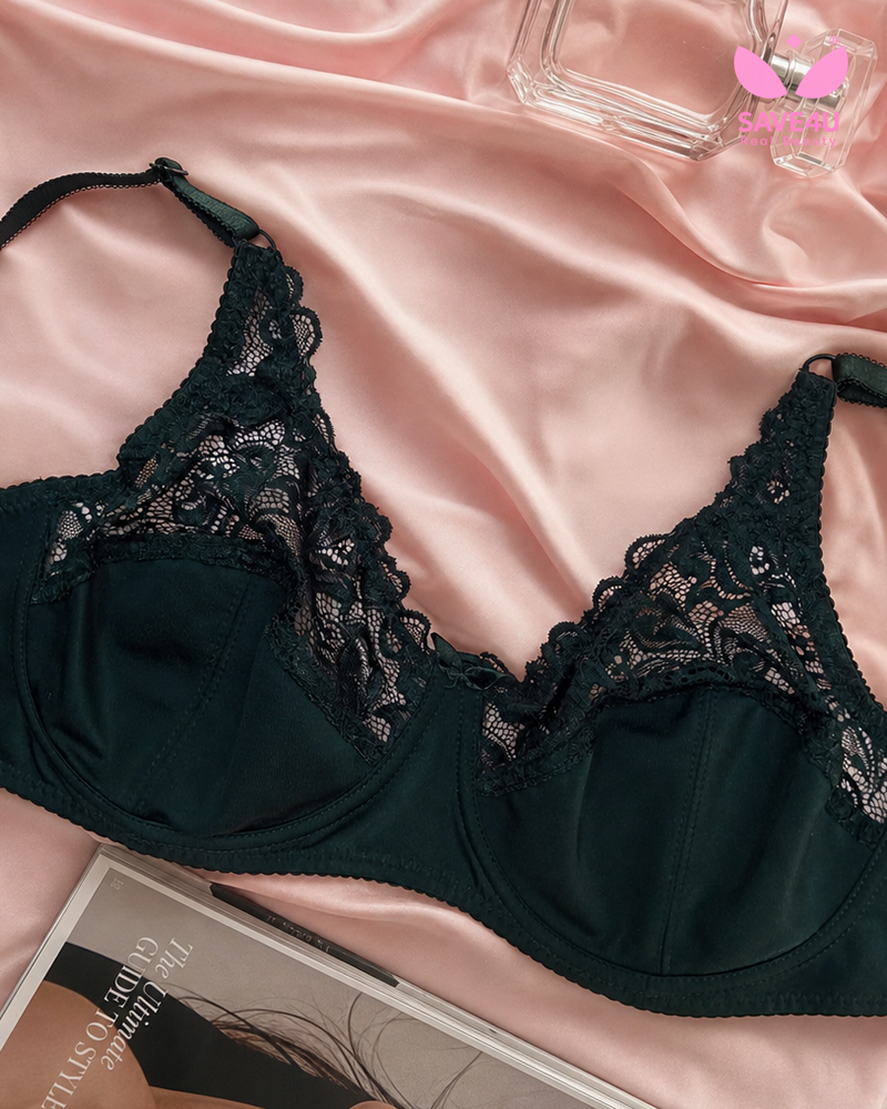Soft Nylon Lace Underwire Bra