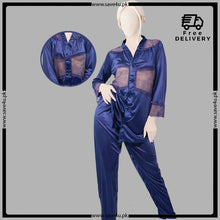 Load image into Gallery viewer, Lace and Luxury Satin Silk Pajama Duo
