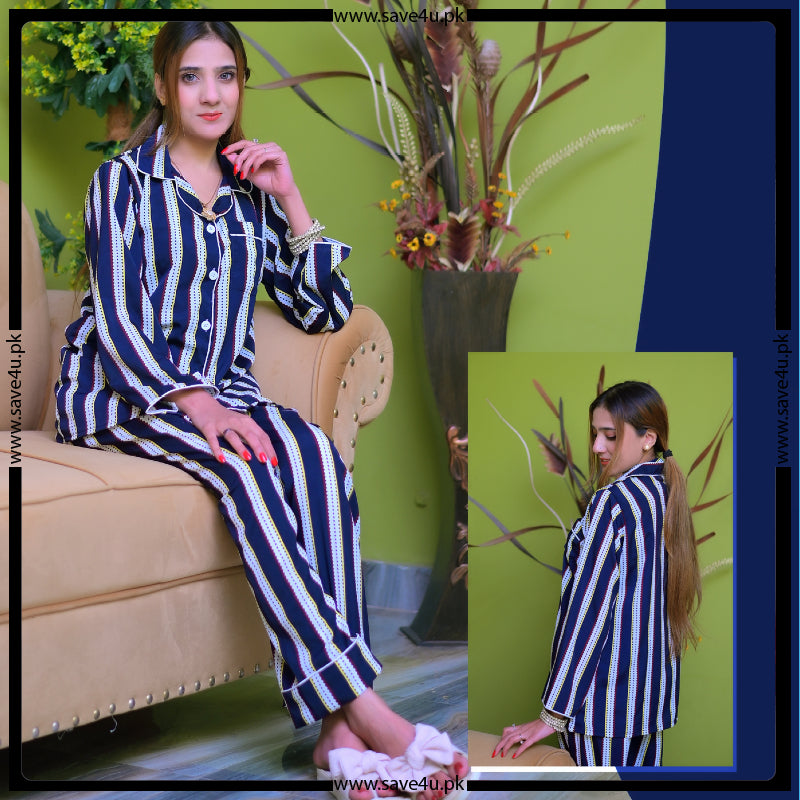 Every Day Strips Style Long Pajama Set