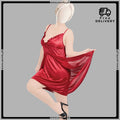 Nighttime Luxury Simple Satin Silk Nighty