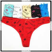 Load image into Gallery viewer, Pack of 3 Printed Seamless Cotton Thong Panties
