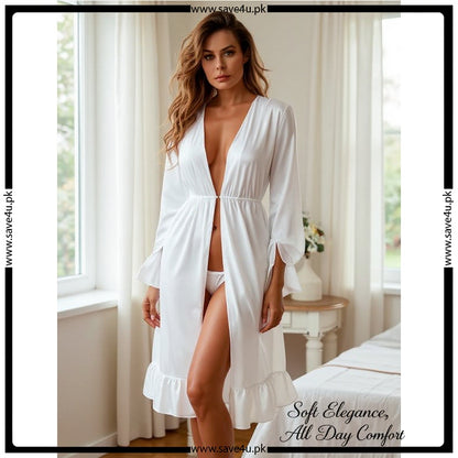Chic Stylish White Robe
