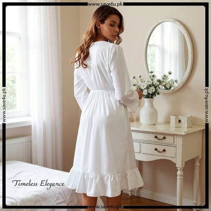Chic Stylish White Robe
