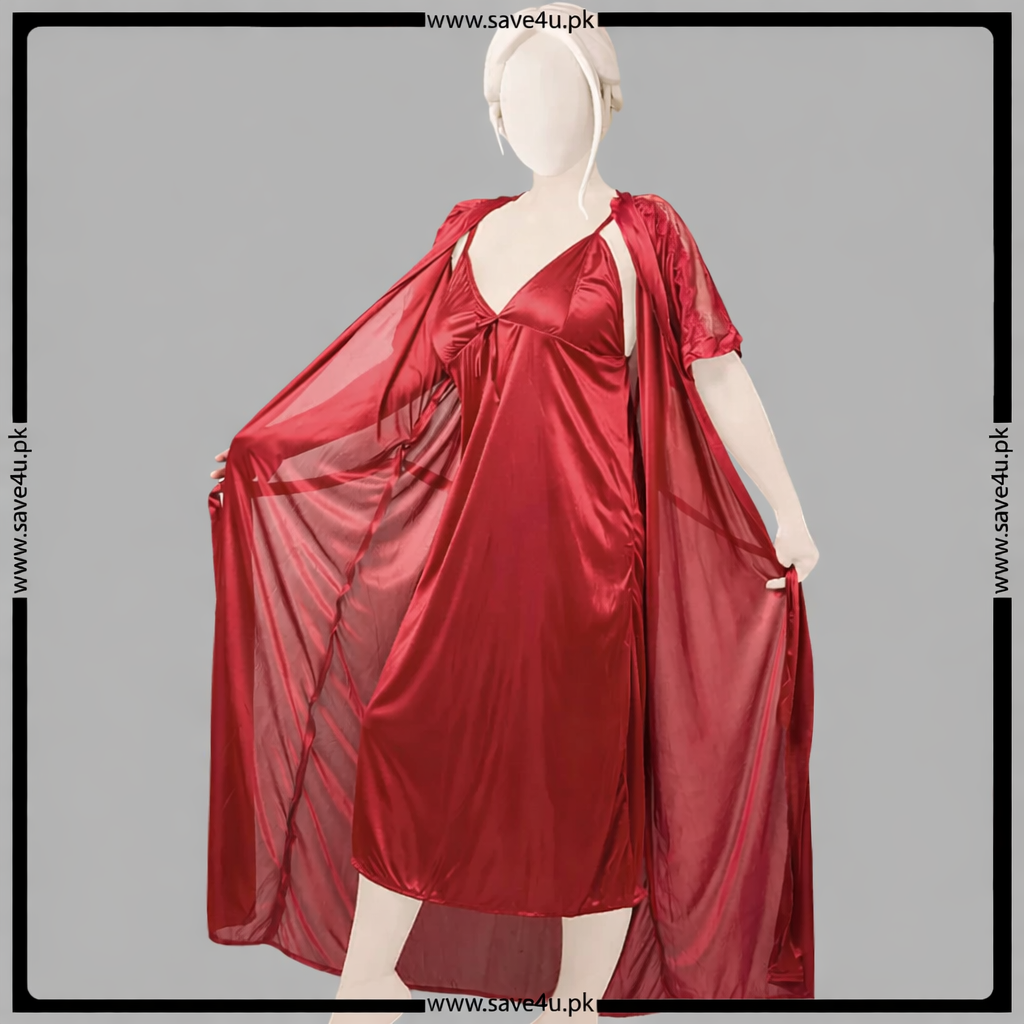 Elegance Smooth Satin Silk Nightgown