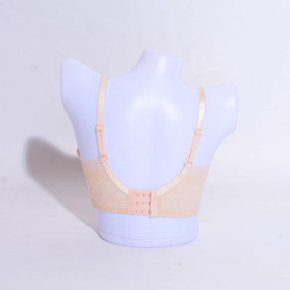 Non Wired Padded Lace Button Nursing bra