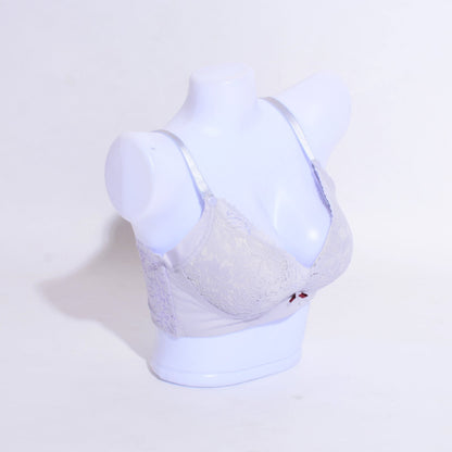 Non Wired Padded Lace Button Nursing bra