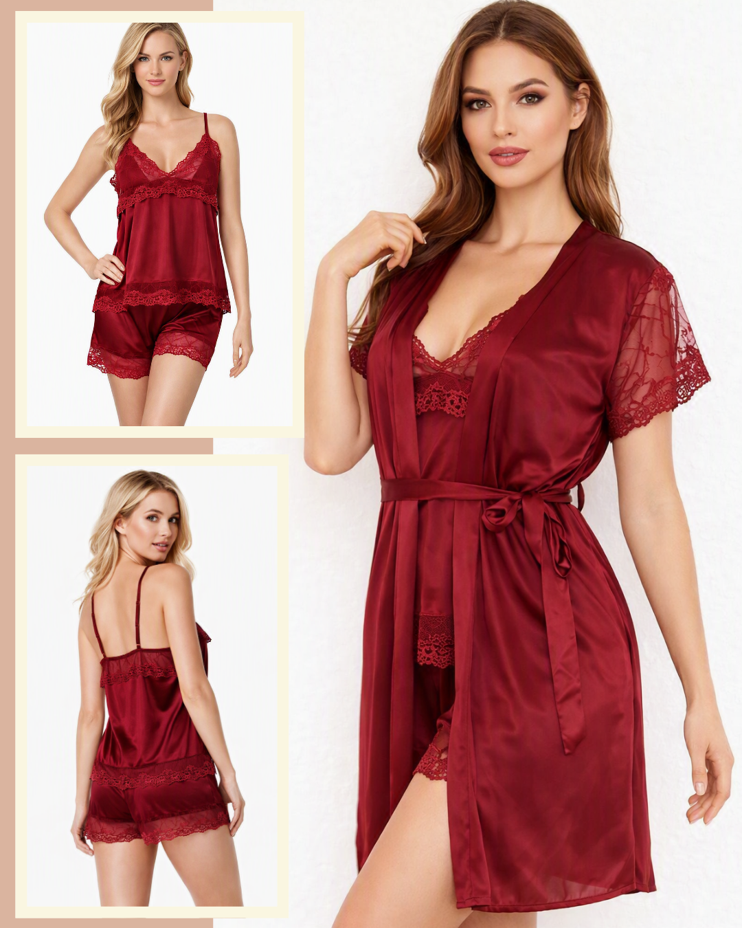 Soft 3-Piece Lingerie See through Set