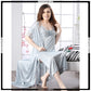2-Pcs Satin Silk Nightwear Satin Silk Lingerie