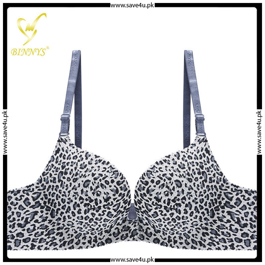 Printed Double Padded Seamless Push Up Bra