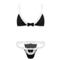 Front Knot Black & White Lingerie Set