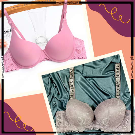 Pack Of 2 Push Up Lace Bras