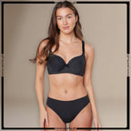 Polka Dotted Softly Padded Bra Set