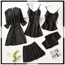 Load image into Gallery viewer, Luxury Soft Satin Silk Bridal 5 Pcs Nightwear
