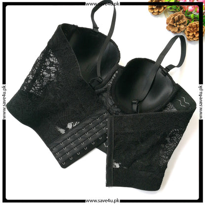 Thin Cups Wired Longlined Lace Bra