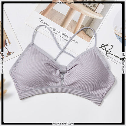 Bow Knot Soft Removable Cups Bra