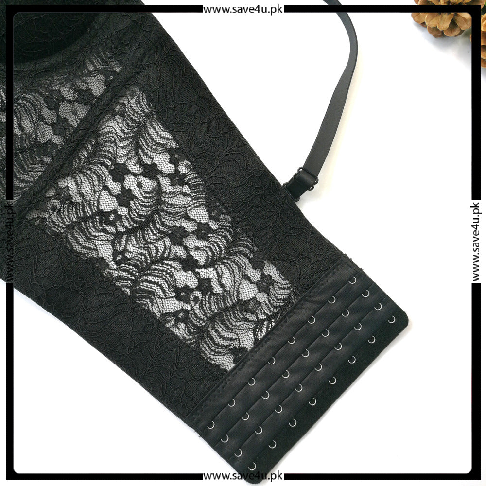 Thin Cups Wired Longlined Lace Bra