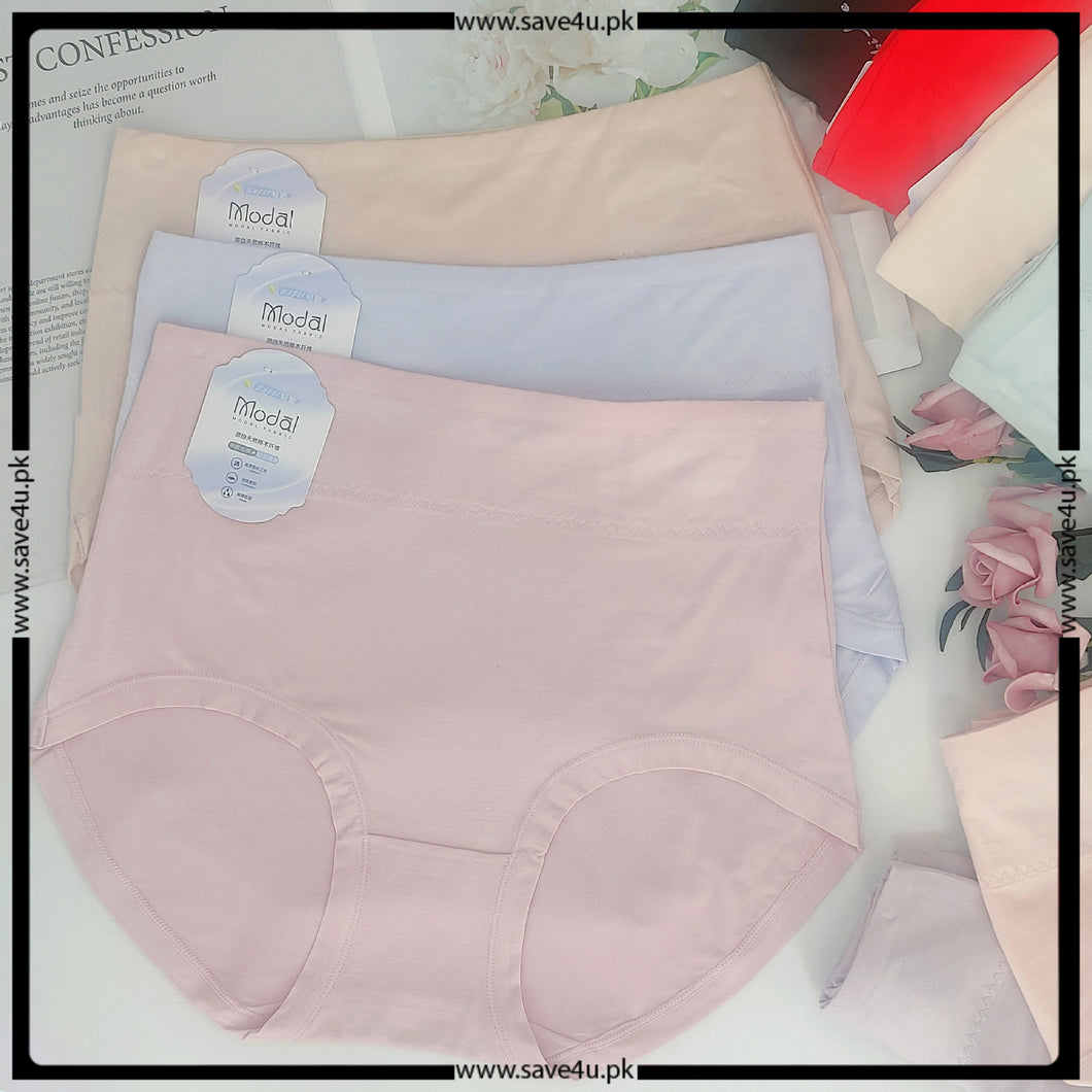 Pack of 2 Simple Designing High Waist Panties