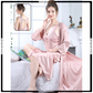 Satin Nightgown Long Split Chemise Lingerie