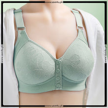 Load image into Gallery viewer, Front Button Thin Padded Non wired Bra
