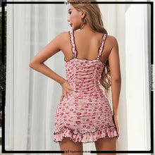 Load image into Gallery viewer, Romantic Printed Soft Net Lingerie Set
