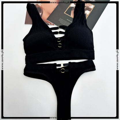 Smooth Contour Padded Bra with Coordinated Thong