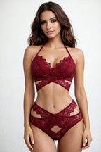 Lace Desire Cross-Wrap Set