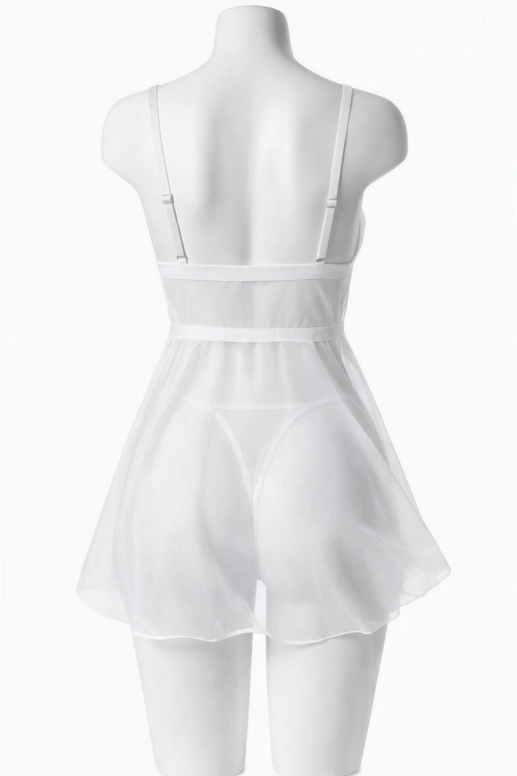Noir Blossom Lace Babydoll Set