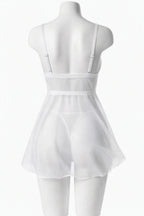 Noir Blossom Lace Babydoll Set
