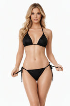 Ladies 3-Pcs Silk Robe and Bikini Set Nightwear Lingerie