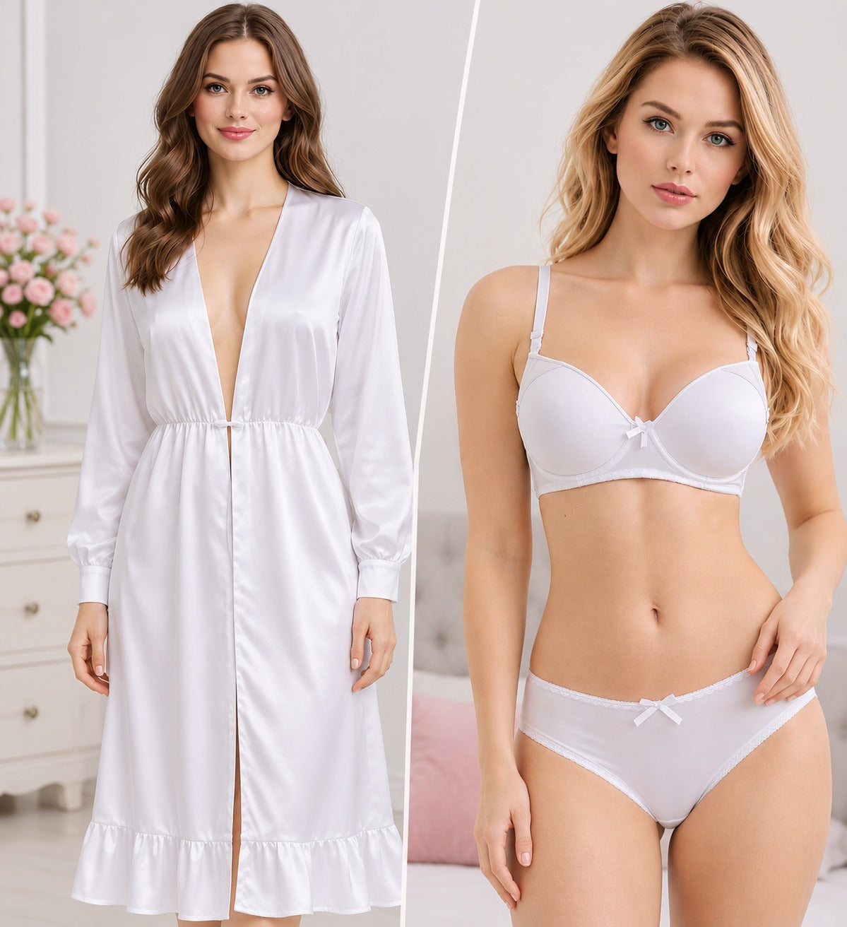 White Romantic Bridal Lingerie Set