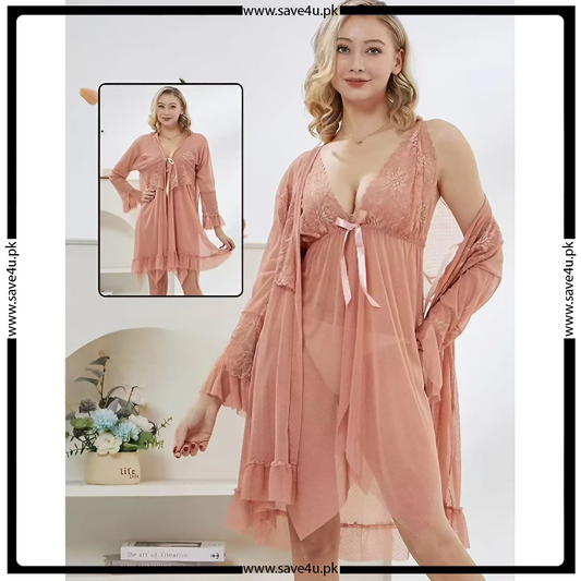 Moonlit Desire Lace Nighty