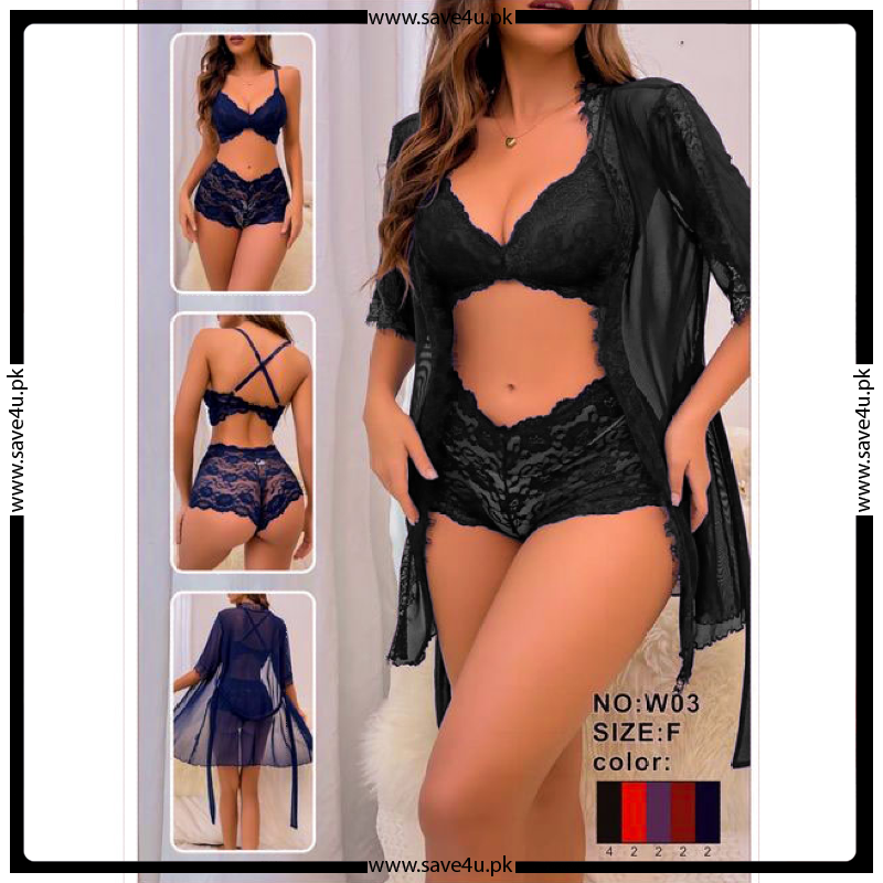 Elegant Short Nighty With Gown