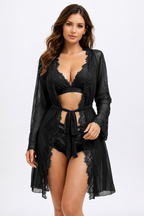 3 Pcs Soft Net Short Lingerie