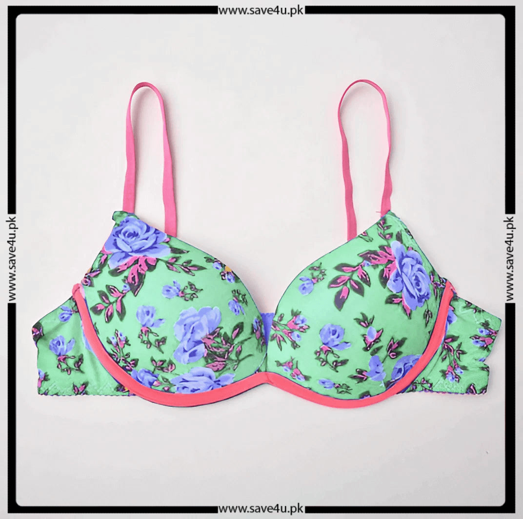 Double Padded Printed Soft Cups Seamless Bra