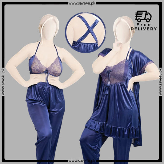 Gentle Touch Satin Silk Pajama Set