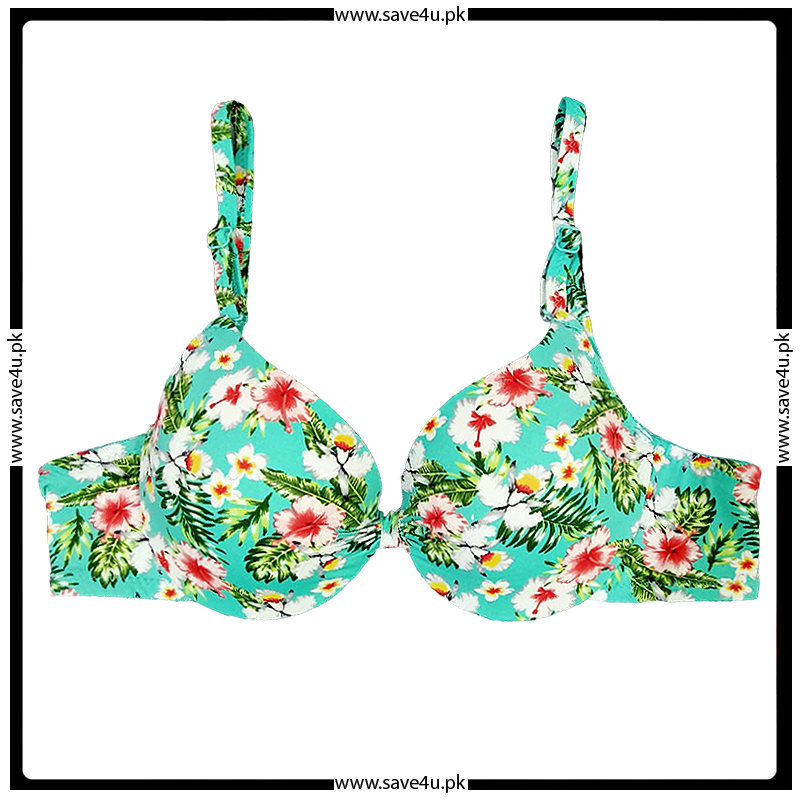 Printed Knot Thin Push Padded Bra