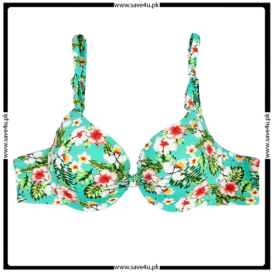 Printed Knot Thin Push Padded Bra