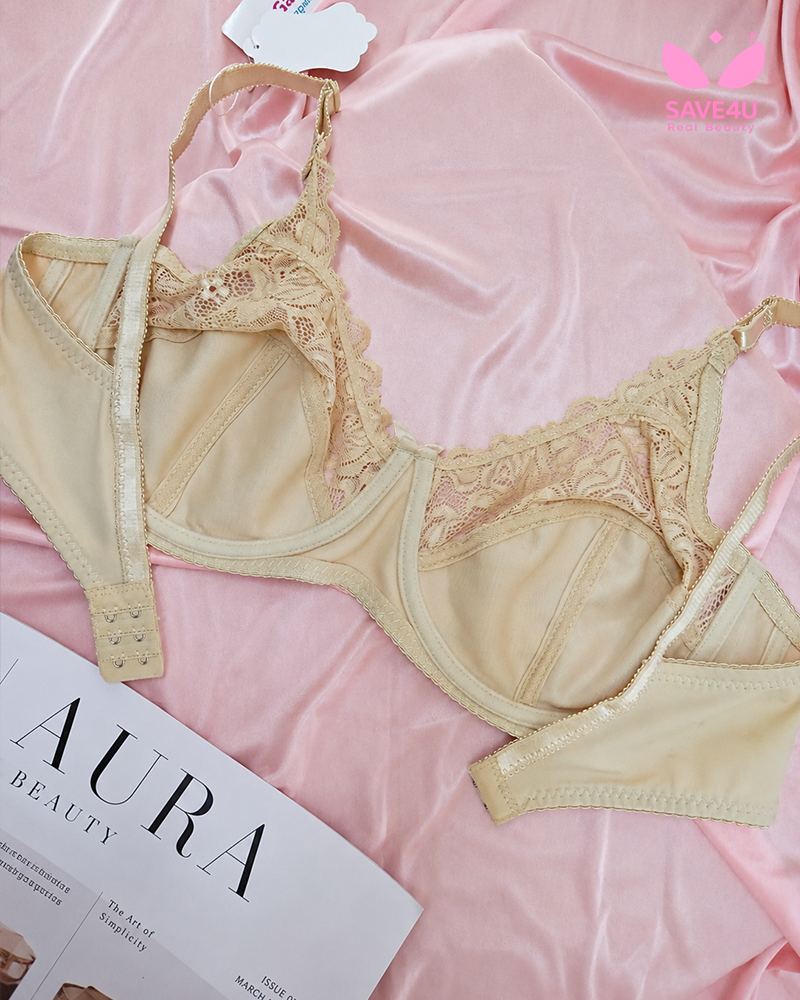 Soft Nylon Lace Underwire Bra