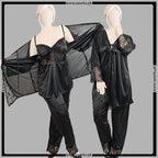 Elegant Nightie Satin SIlk Smooth Pajama Set