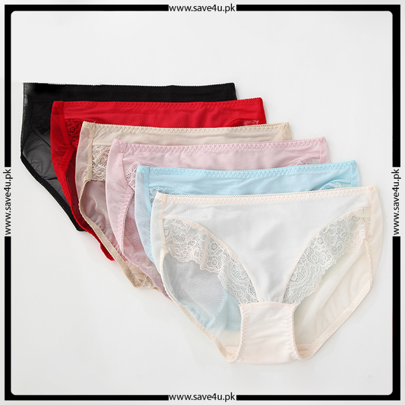 Pack of 2 Nylon Trim Lace Design Panties