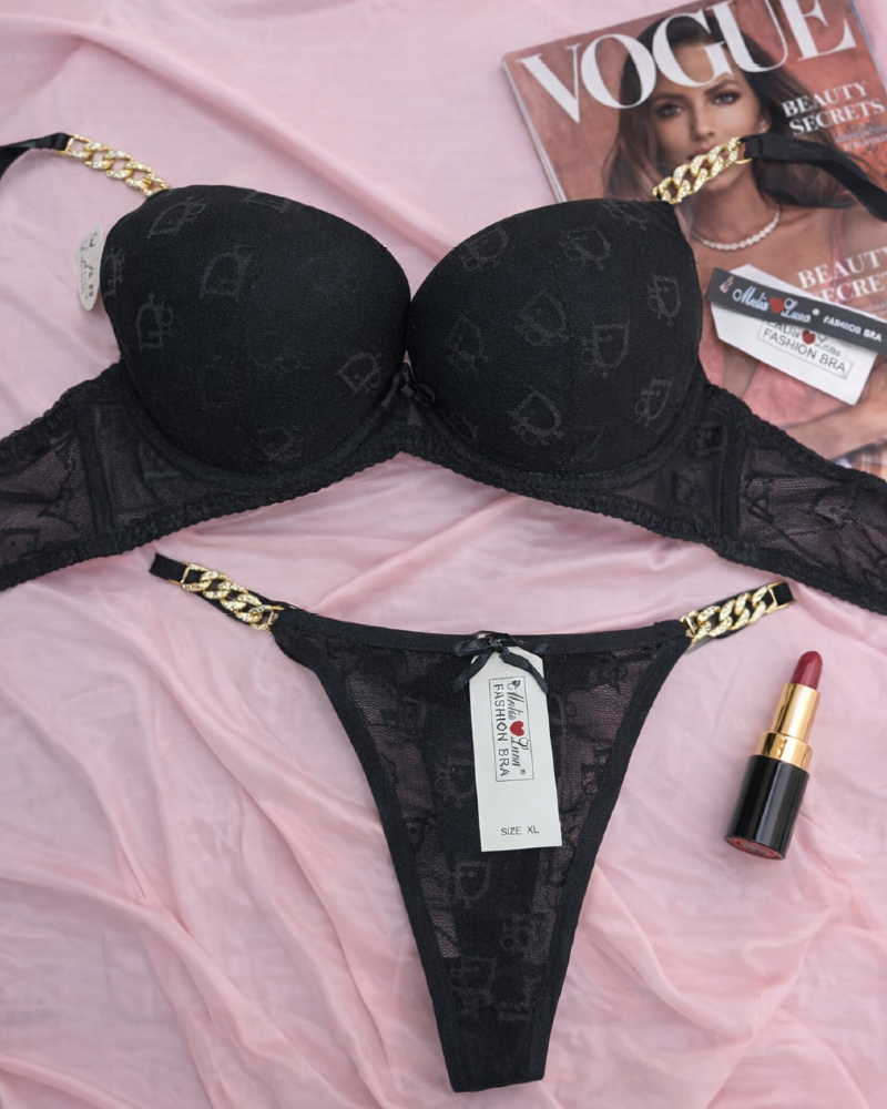 Chain luxury Bra Set