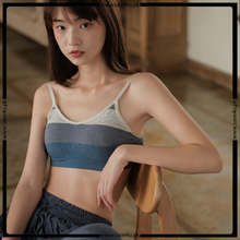 Load image into Gallery viewer, Strips Design Padded Adjustable Pullover Bra
