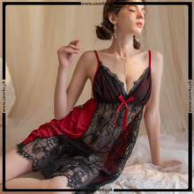 Load image into Gallery viewer, Romantic Lace Silk Satin Sleep Lingerie
