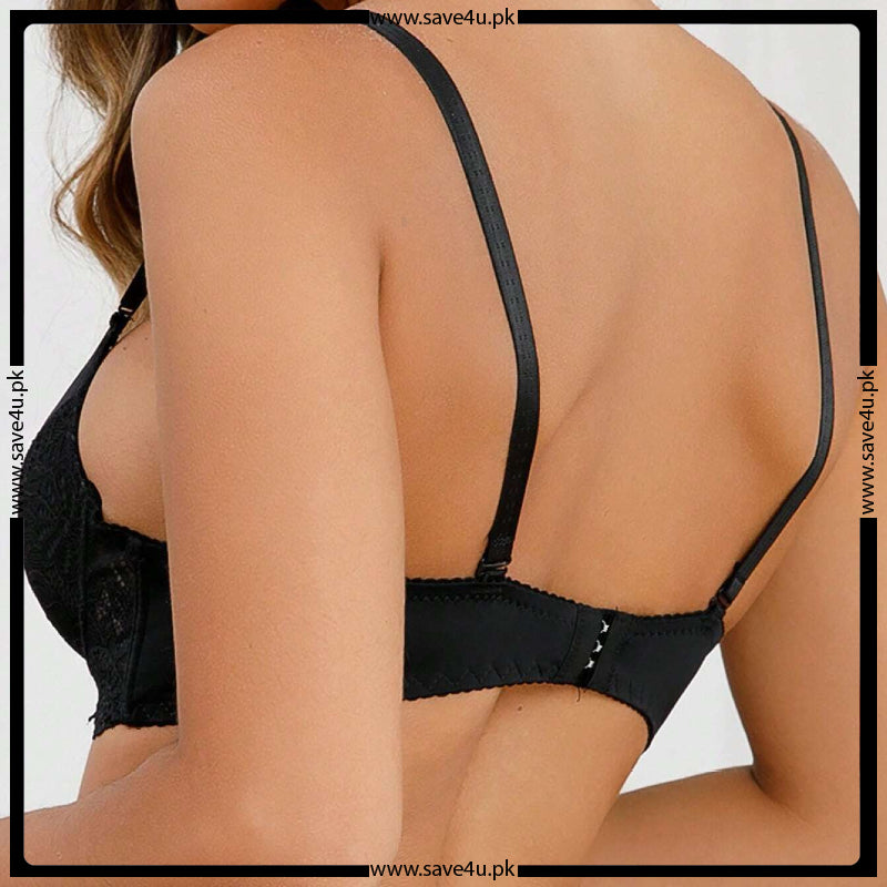Floral Design Push Up Wired Ladies Bra