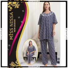 Load image into Gallery viewer, Soft Polka Round Neck Lounge Wear
